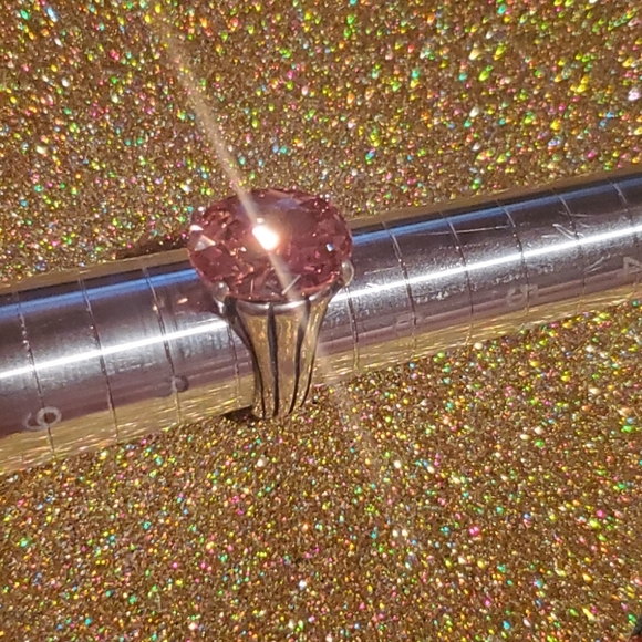 Silpada Jewelry - Silpada Sterling Silver Faceted Champagne Cubic Zirconia Gemstone Ring